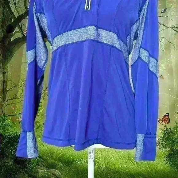 Lululemon Run: Distance Pigment Blue Pullover - Picture 4 of 10